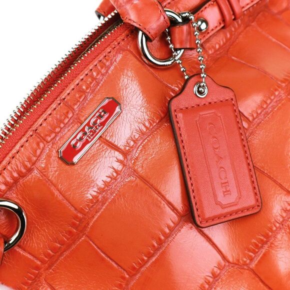 NWT Coach LIMITED EDITION Croc Leather Work Satchel Bag - Picture 10 of 10